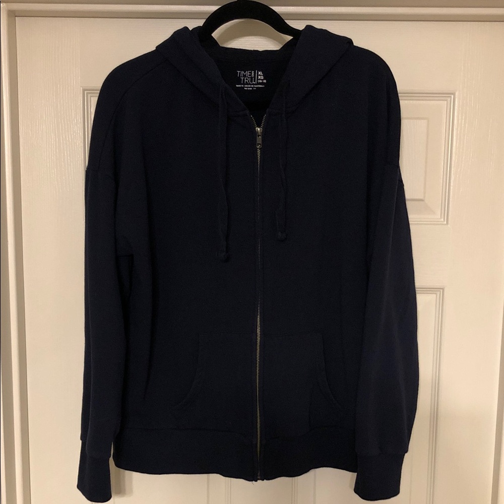 Blue Women's Long sleeve Hoodie Zip Up